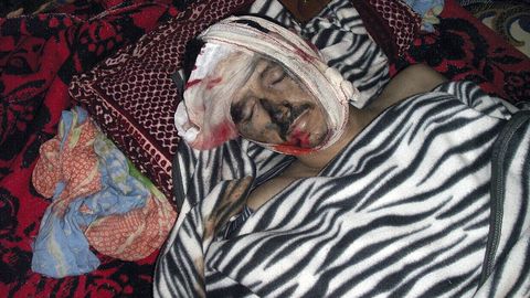 oto del cad�ver del saharaui Babi Mahmoud Gargar, de 26 a�os, fallecido tras la entrada en el 2010 por la fuerza de unidades marroqu�es en el campamento de protesta de Gdeim Izik