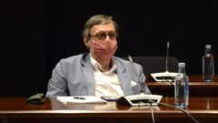 El �nico concejal de Ciudadanos en Pontevedra, Goyo Revenga, en el pleno del Concello de este lunes