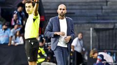 El entrenador del Celta, Claudio Gir�ldez, en Bala�dos.