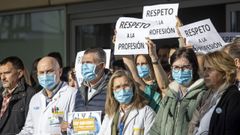 Protesta de m�dicos en La Rioja, convocada por el CESM (foto de archivo)