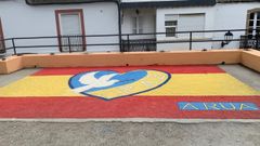 Imagen de archivo de una alfombra floral por la paz en Ucrania realizada este a�o en A R�a