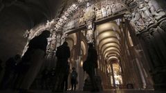 Imagen tomada durante una visita guiada al P�rtico de la Gloria.
