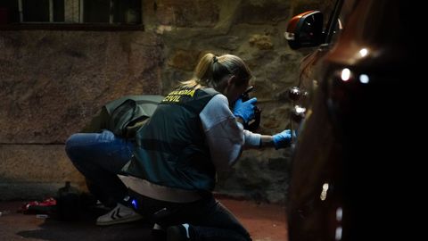 La Guardia Civil investigando los hechos