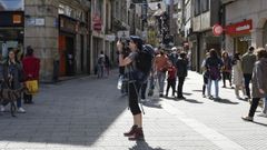 Ambiente de Semana Santa este s�bado en el centro de Pontevedra