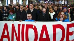 Manifestacin a favor de la sanidad pblica en Vigo