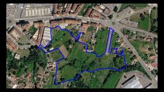 Dibujo de la nueva delimitaci�n de la zona que el IGVS urbanizar� en As Carolinas tras reducir su extensi�n de 6,2 a 4,41 hect�reas.
