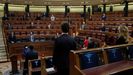 Imagen del �ltimo pleno, con el Congreso vac�o y los diputados en pie guardando un minuto de silencio