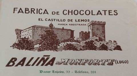 Anuncio de la antigua fbrica de Chocolates Balia, en un programa de fiestas