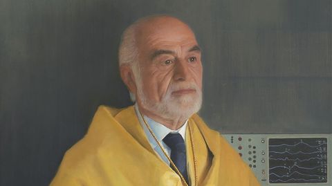 Jes�s Otero Costas, en el retrato realizado para la Universidade por Vicente Prego