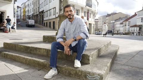 Mohammed Al Badri en el barrio compostelano de San Pedro, cerca de donde reside actualmente.