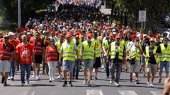 La manifestaci�n del metal por Ferrol