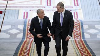 El rey Felipe IV y el expresidente de Portugal, Marcelo Rebelo de Sousa, en una imagen de archivo.