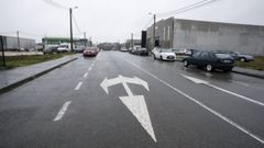 Imagen de una de las calles del polgono industrial de Vilalba. 