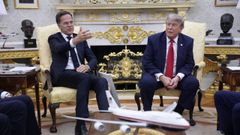 Mark Rutte y Donald Trump, durante su reuni�n en la Casa Blanca