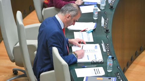 Javier Ortega Smith, durante la sesi�n ordinaria del pleno del Ayuntamiento de Madrid