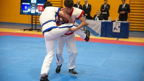 Javier Armesto, en plena actividad durante la Copa Diputaci�n de Kung Fu