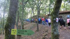 Los participantes en un tramo de la ruta que ofreca la posibilidad de hacer tres recorridos distintos, desde dos a veinte kilmetros