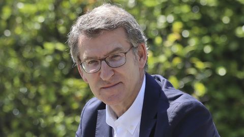 El candidato de los populares a la presidencia de la Xunta, Alberto N��ez Feijoo