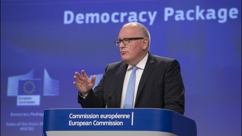 El vicepresidente primero de la CE, Frans Timmermans