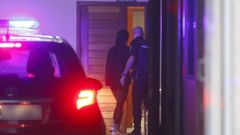 Llegada al juzgado de los detenidos por el atropello de Santiago