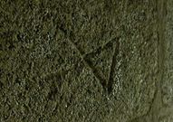 Detalle de una de las marcas de cantero estudiadas en la catedral.