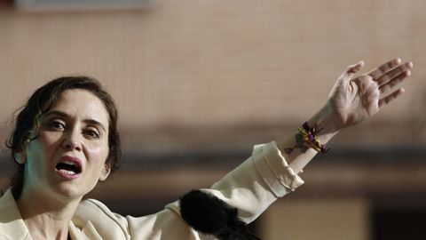 Isabel D�az Ayuso, presidenta de Madrid, en un acto electoral del PP.