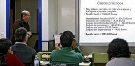 En el curso de la UNED sobre el mercado alem�n se explic� la reducci�n impositiva del sueldo.