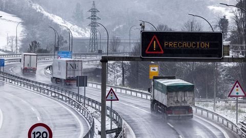 Autopista del Huerna, reabierta al tr�nsito de camiones