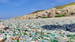 Playa de los Cristales en Laxe
