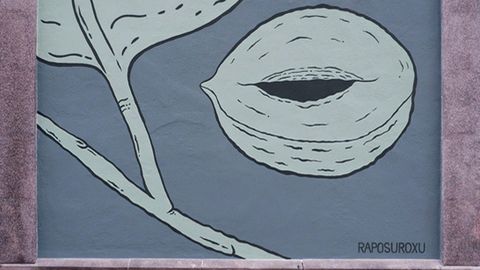 Detalles del mural de la ablana de Infiesto
