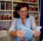 Fina Casalderrey, no estand de Galicia na feira de Guadalajara.