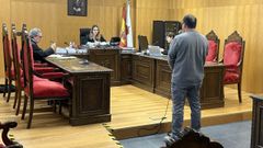 El acusado, durante el juicio en Ourense