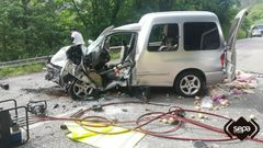 Accidente de tr�fico en Corias