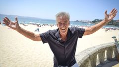 Francis Lorenzo en Sanxenxo, el lugar al que vuelve cada verano para estar con su familia