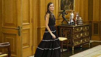 La reina Letizia, en una imagen a finales del mes de julio en el Palacio de la Zarzuela