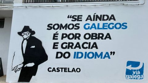 Novo mural en Fene polo Ano Castelao
