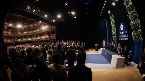 Vista general de la ceremonia de entrega de los Premios Princesa de Asturias, este viernes en el Teatro Campoamor de Oviedo
