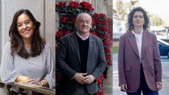 De izquierda a derecha: In�s Rey (PSOE), Miguel Lorenzo (PP) y Avia Veira (BNG)