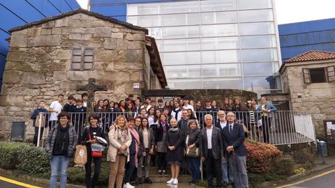 Visita de los alumnos de intercambio Erasmus + a la Casa Museo Coln, en Poio