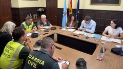 La Xunta Local de Seguridade de Ribadeo, este lunes en el consistorio ribadense