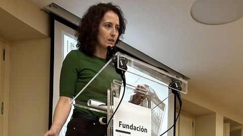 Aida Soiln, en la entrega de premios del concurso de relatos