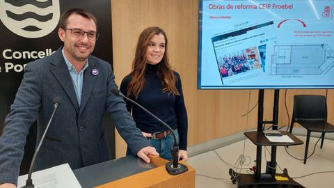 Manuel Fari�a y Eva Lourenco denunciaron la situaci�n en que se encuentra el CEIP Froebel