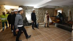 Visita a las obras de reforma del archivo municipal de Pontevedra en los bajos del CEIP Froebel