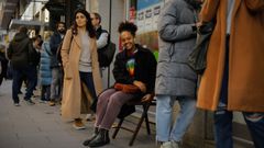 Colas en Glacc� en la v�spera del d�a de Reyes