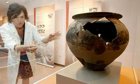 . En el castro de Viladonga, en Castro de Rei, se guardan todos los restos arqueolgicos que aparecen en la provincia de Lugo. En la foto, una pieza del museo del castro.