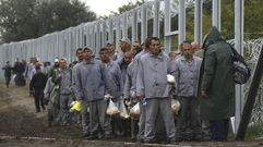 El Gobierno h�ngaro moviliza a presos para terminar el muro con el que pretende blindarse de los refugiados