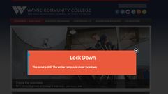 Imagen de la p�gina web de la universidad donde informa que est� cerrada.