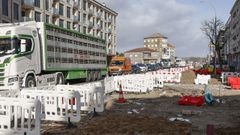 Estado de las obras de la traves�a de la N-525 en Xinzo.