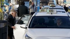 Imagen de archivo de una parada de taxis