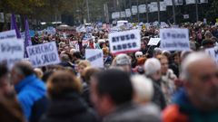 Manifestaci�n en Madrid contra la privatizaci�n de la sanidad.